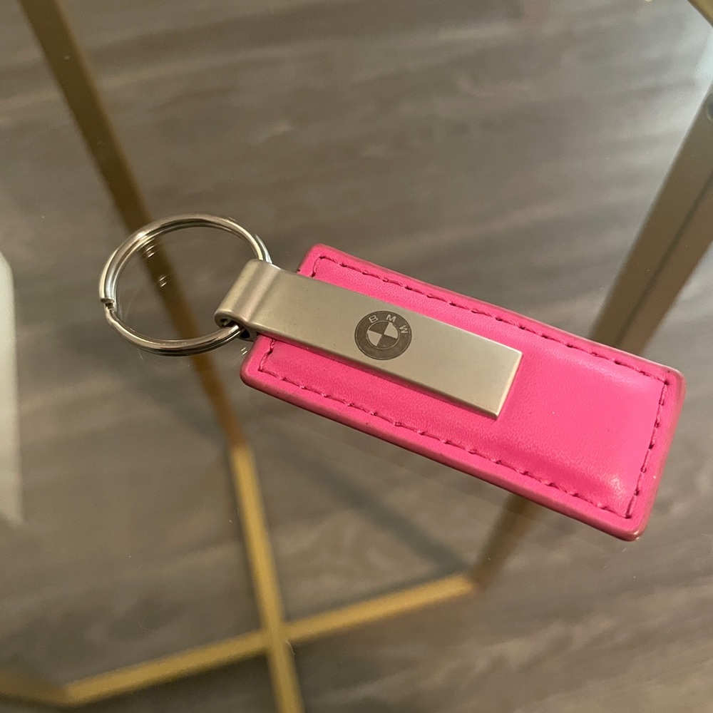 Pink BMW Keychain